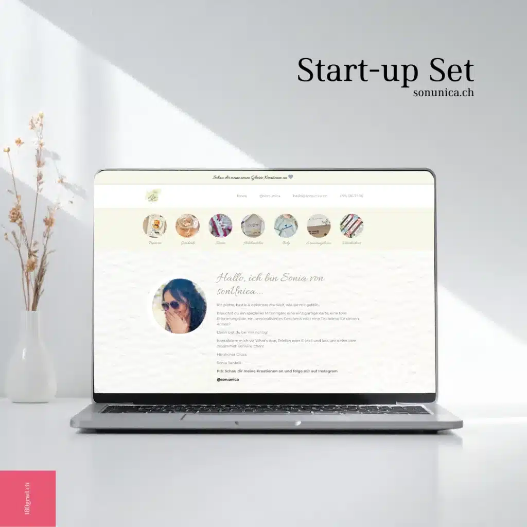Website sonunica.ch - gestaltet von 180grad