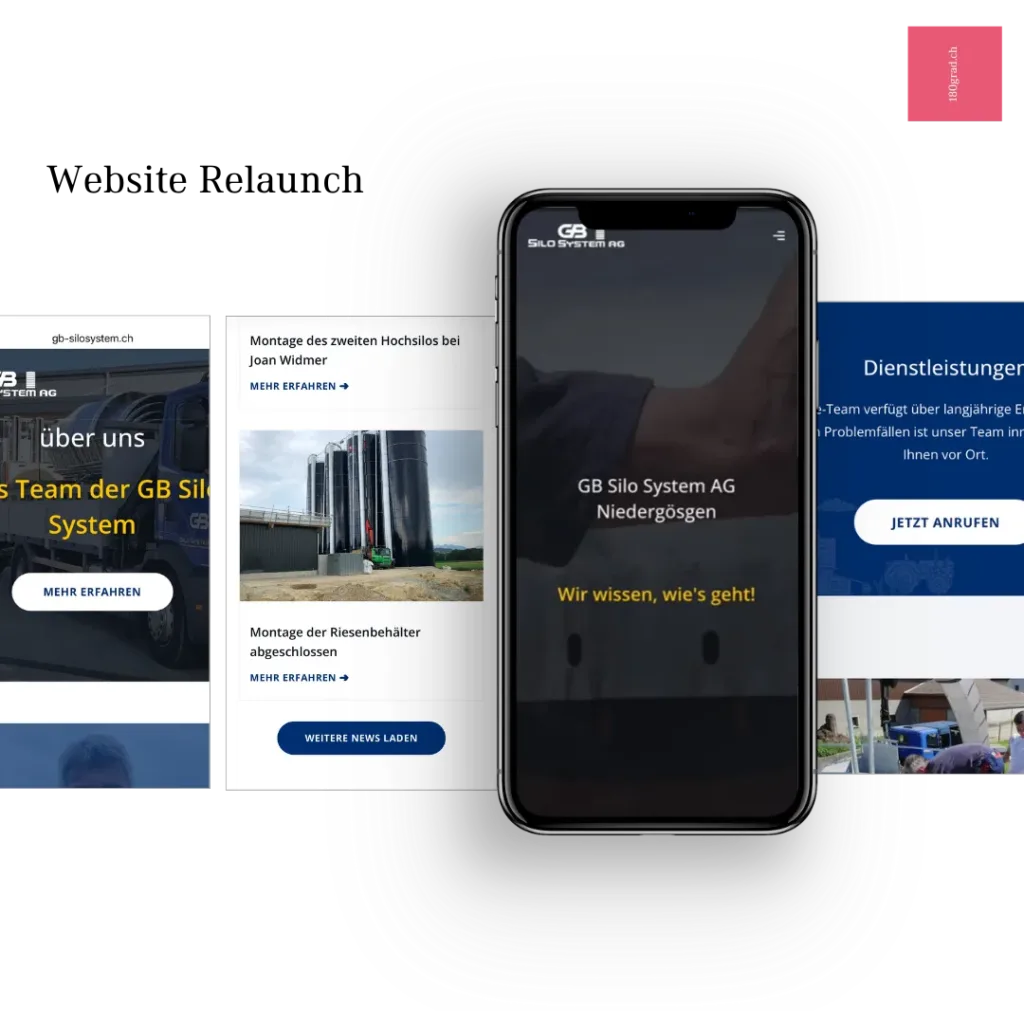 GB Silo Website Relaunch, durch 180grad